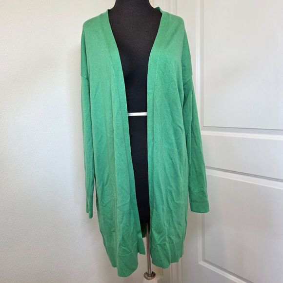 Ann Taylor Sweaters - Ann Taylor Knit Duster Cardigan S Green Celtic Relaxed Stretch Office